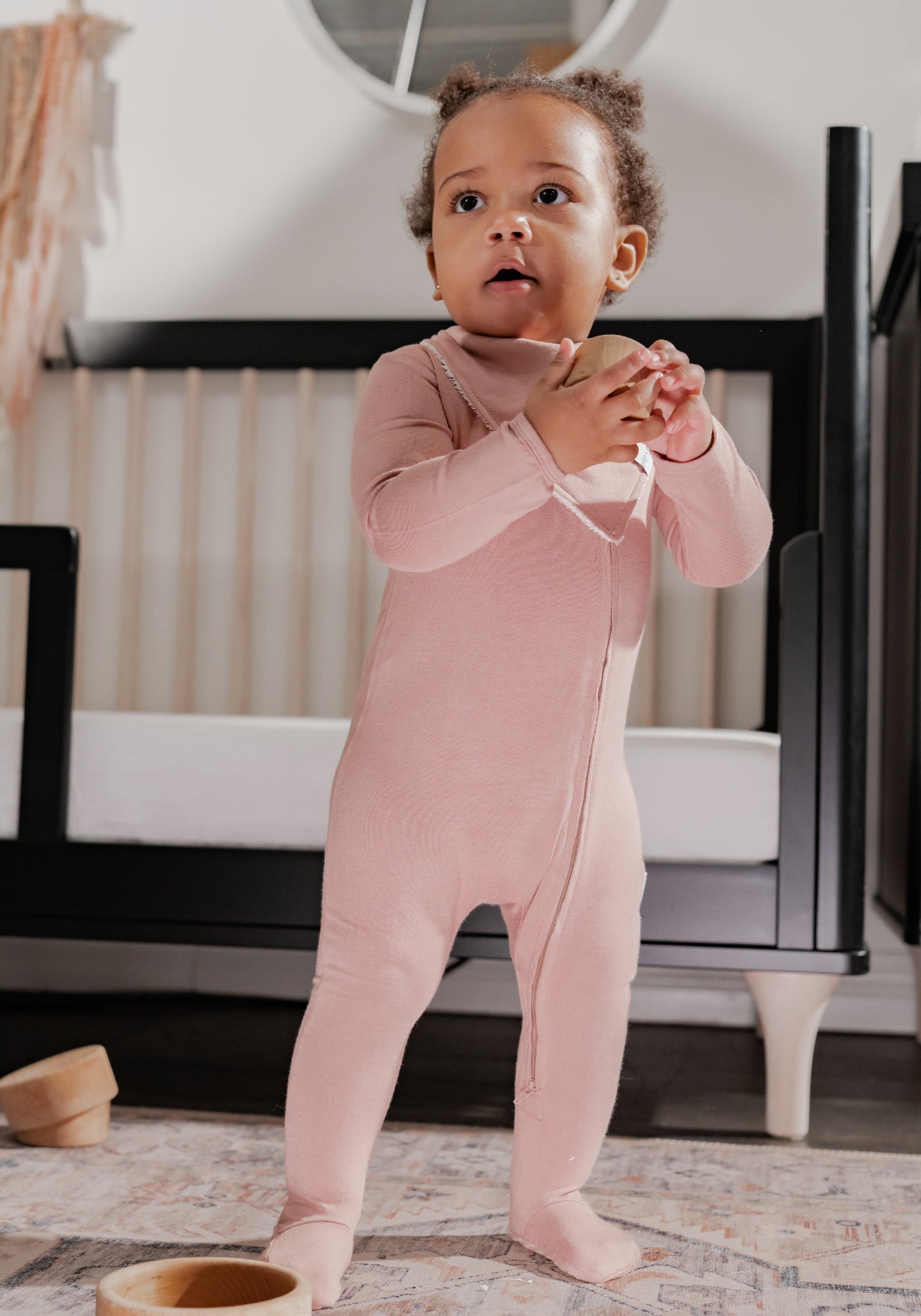 Bamboo Footed Sleeper - Petal Pink