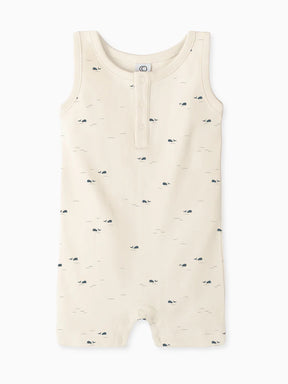 Nile Romper - Whale Print