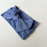 Head Wrap Bamboo Bow - Arctic Blue