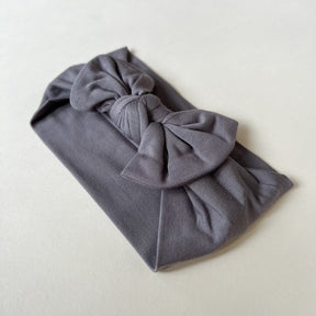 Head Wrap Bamboo Bow - Storm Grey