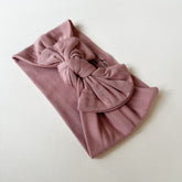 Head Wrap Bamboo Bow - Petal Pink