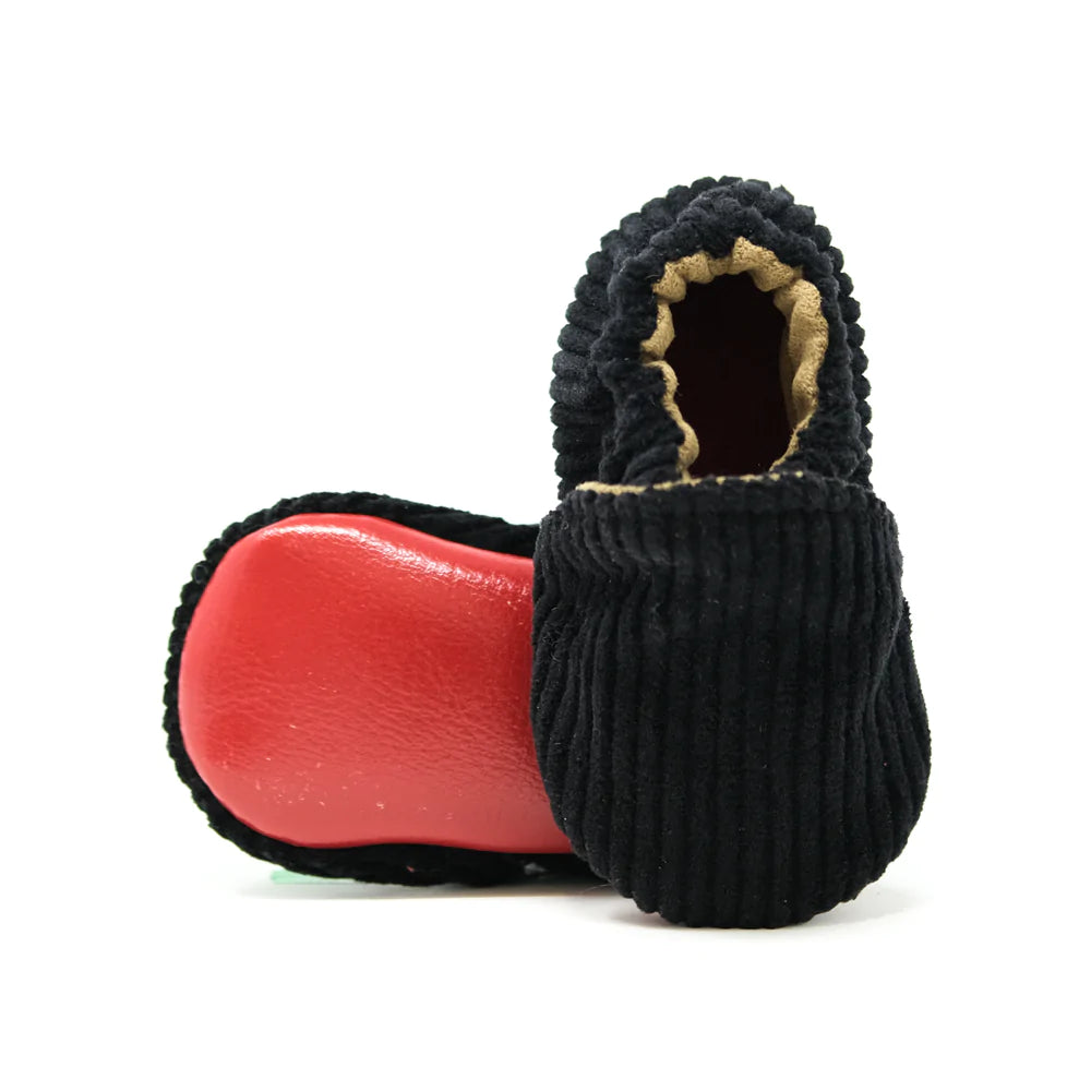 Baby Shoes - Black Corduroy