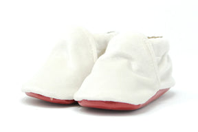 Baby Shoes - Cream Velvet
