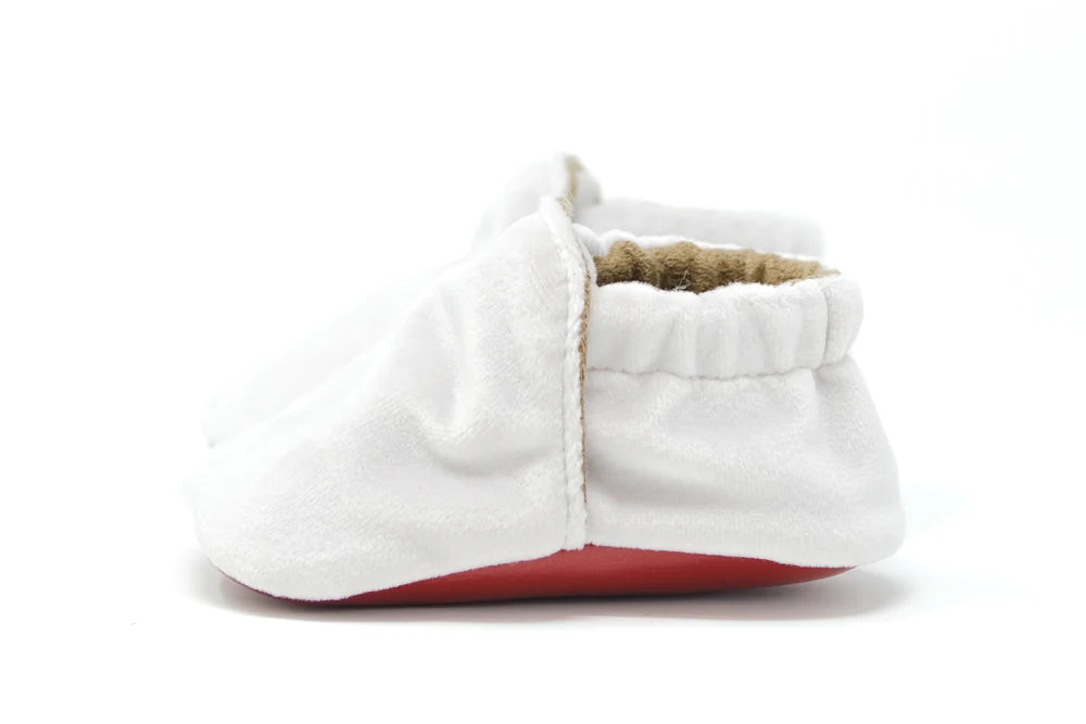 Baby Shoes - Dove Grey Velvet
