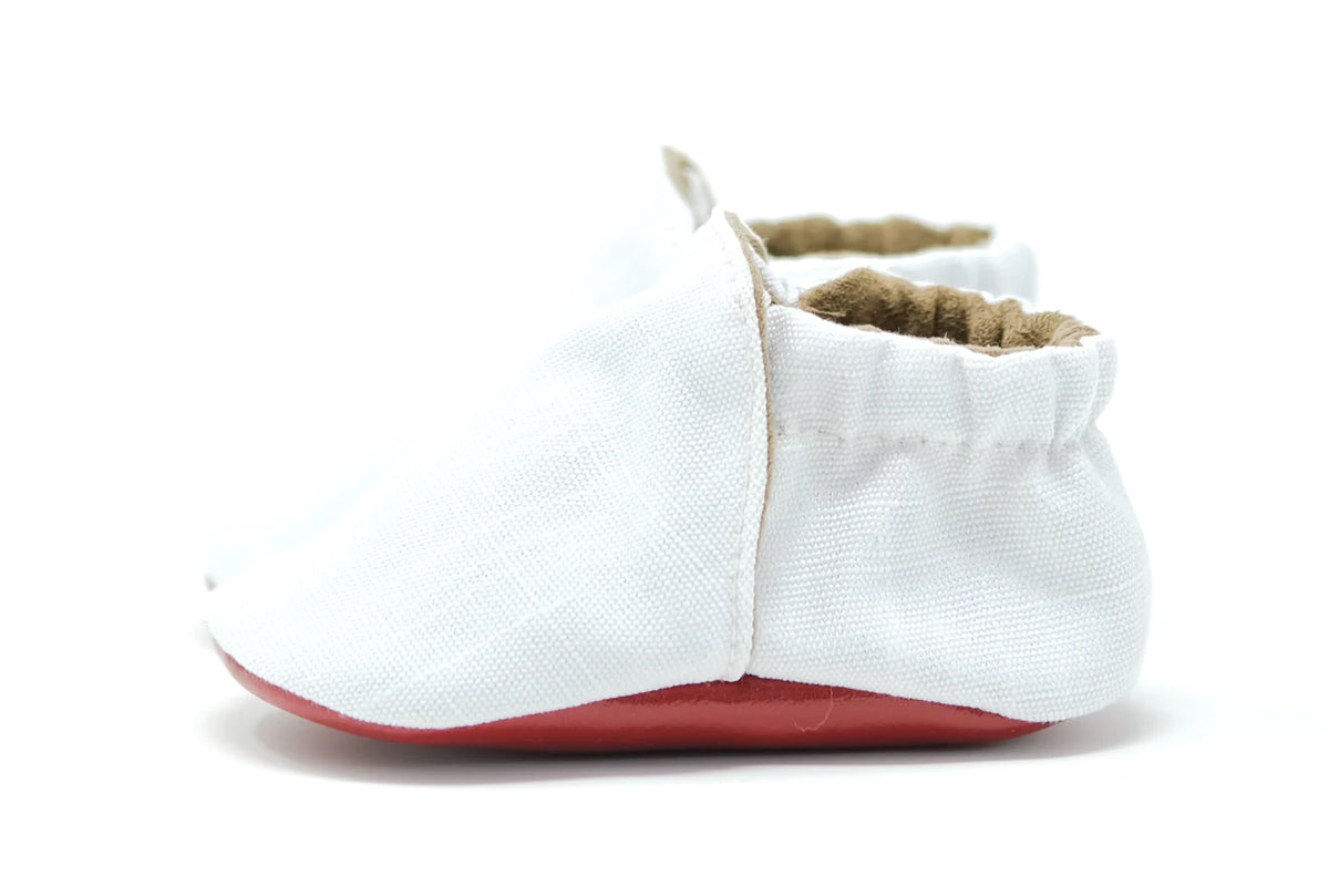 Baby Shoes - Snow White Linen