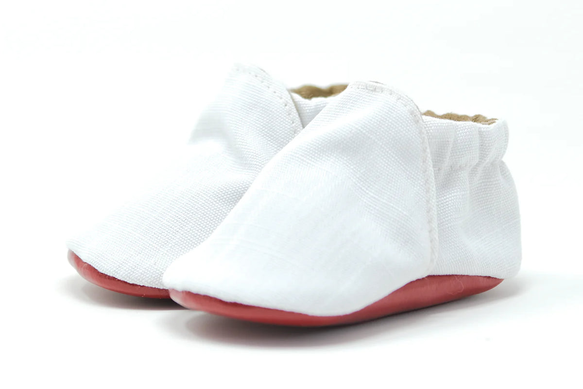 Baby Shoes - Snow White Linen